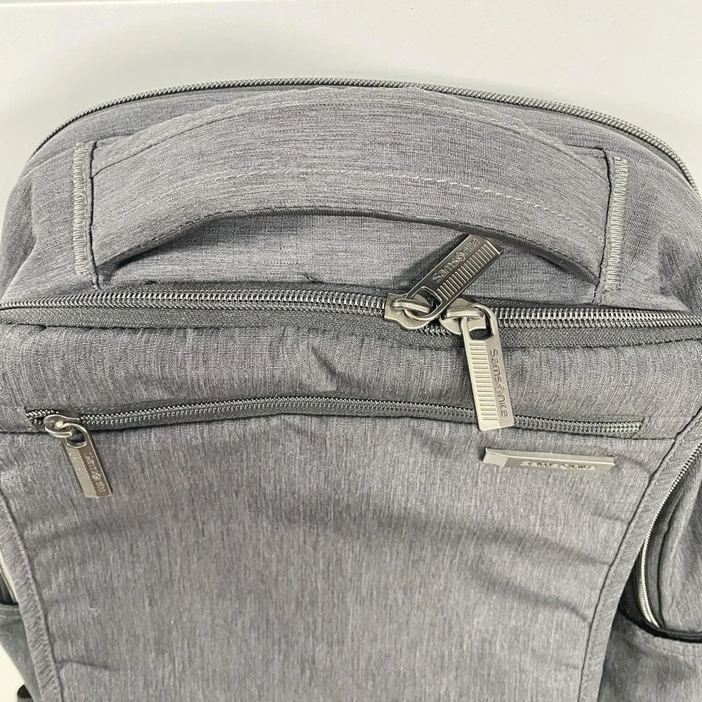 Samsonite Laptop Backpack Gray Heather Travel Work Business Bag Trolley Sleeve
